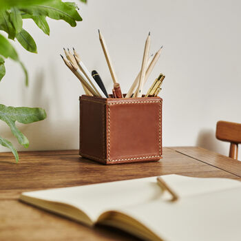 Teacher Gift Personalised Leather Pen Pot, 2 of 2