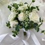 The Charlotte, White Rose And Sage Green Bridal Bouquet, thumbnail 6 of 12