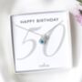 50th Birthday Necklace – Birthstone And Initial Gift For Her, thumbnail 1 of 7