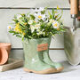 Dad's Personalised Green Wellington Planter, thumbnail 1 of 8