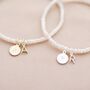 Freshwater Pearl Letter And Disc Charm Bracelet, thumbnail 1 of 10