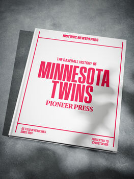 Minnesota Twins Personalised Gift Baseball Newspaper History Book, 10 of 10