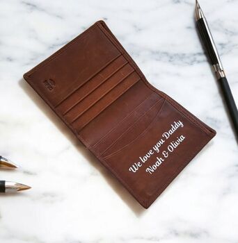 Personalised Message Leather Wallet, 3 of 3