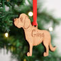 Cavapoo Personalised Xmas Wooden Dog Decoration, thumbnail 1 of 6