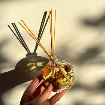 Glass Botanical Reed Diffuser, Lily Rose Scent, 2 of 5