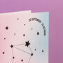 Libra Star Sign Constellation Birthday Card, thumbnail 4 of 6