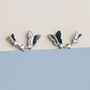 Sterling Silver Butterfly Curve Stud Earrings, thumbnail 3 of 6