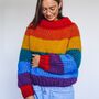 Commission Rainbow Roll Up Knit Down Jumper, thumbnail 3 of 6
