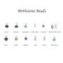 Rose Stud Earrings With Birthstones, thumbnail 4 of 6