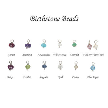 Rose Stud Earrings With Birthstones, 4 of 6