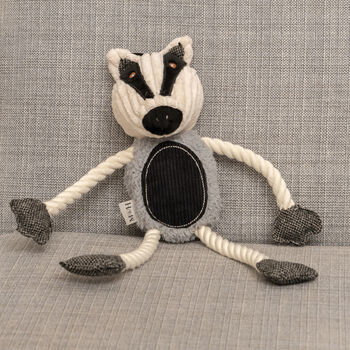 Mutts And Hounds Baxter Badger Plush Dog Toy, 2 of 4