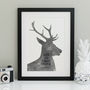 Stags Head Personalised Family Or Friends Print, thumbnail 2 of 11
