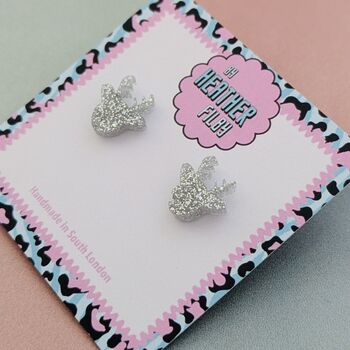Small Reindeer Christmas Studs *More Colours Available*, 6 of 10
