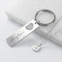 Personalised Love Heart Necklace And Keyring Set, thumbnail 1 of 5
