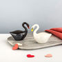 Handmade Ceramic Swan Salt And Pepper Shakers, thumbnail 2 of 3