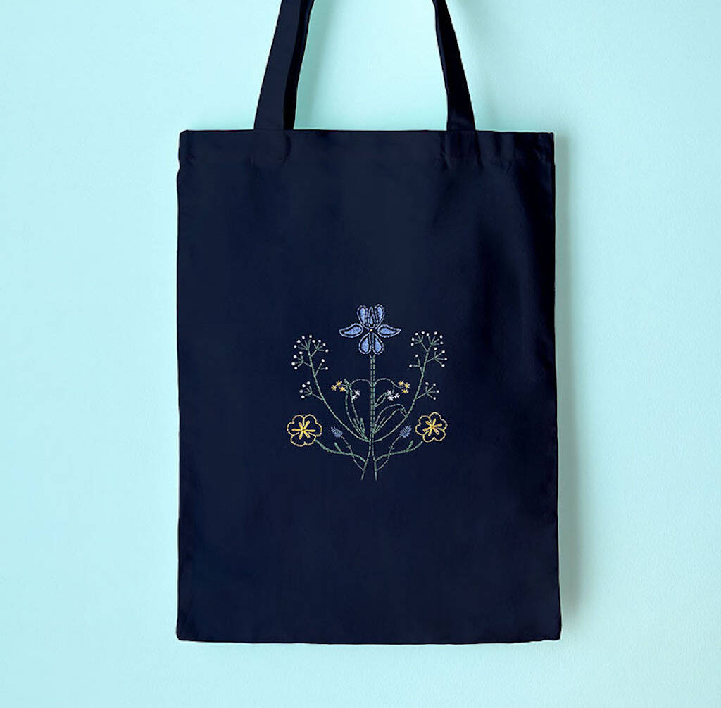 Botanical Tote Bag Embroidery Kit By Paraffle Embroidery