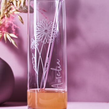 Personalised Birth Flower Cocktail Glass, 3 of 3