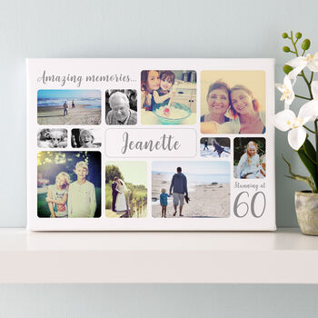 Personalised 60th Birthday Photo Collage, 4 of 10