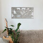 Metal Flower Pattern Wall Art In Rectangular Frame, thumbnail 6 of 12