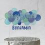 Personalised Balloon Cake Topper, Blue, thumbnail 7 of 7