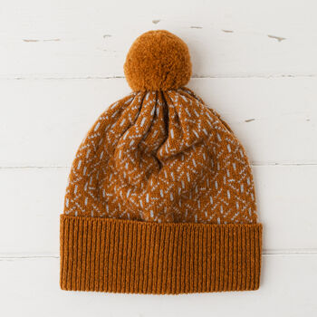 Lambswool Knitted Scatter Pom Pom Hat, 7 of 12