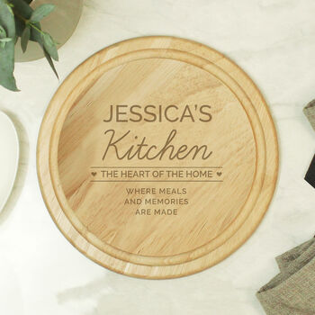 Personalised Heart Of The Home Wooden Chopping Board, 4 of 6