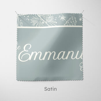 Personalised Blue Woodland Christmas Cushion, 7 of 7
