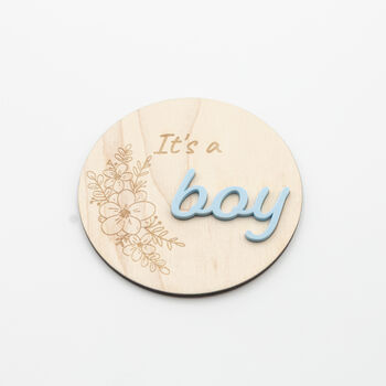 Engraved Baby Boy Announcement Plaque Acrylic, 8 of 8