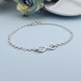 Sterling Silver Infinity Bracelet Can Be Personalised, thumbnail 4 of 5