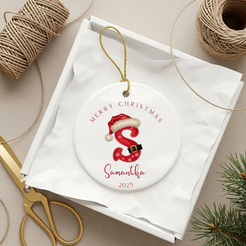 Personalised Santa Letter Name Christmas Ornament, 5 of 8