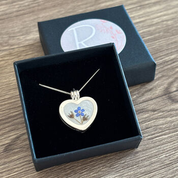 Forget Me Not Heart Locket, 7 of 8