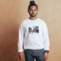 Graphic Rectangle Black And White Unisex Sweatshirt, thumbnail 2 of 5