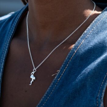 Sterling Silver Flamingo Necklace, 2 of 8