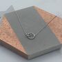 Petite Zircon Infinity Sterling Silver Necklace, thumbnail 2 of 3