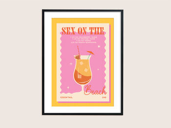 Retro Cocktail Sex On The Beach Print, 4 of 4