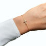 Cross Bracelet Rose Or Gold Plated 925 Silver, thumbnail 2 of 7