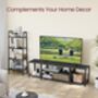 Three Tier Tv Cabinet Industrial Style Television Stand, thumbnail 2 of 6