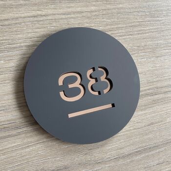 Stylish Laser Cut Round House Number, 4 of 11