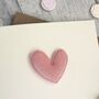 Love You Velvet Padded Heart Birthday/Anniversary Card, thumbnail 5 of 6