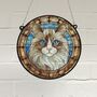 Cat Ragdoll Stained Glass Effect Suncatcher, thumbnail 1 of 3