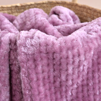 Personalised Dusty Pink Honeycomb Blanket For Baby, 4 of 8