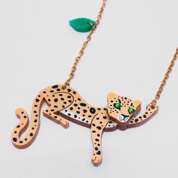 Leopard Pendant Necklace, 2 of 5
