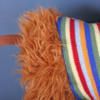 Highland Cow In Stripy Jumper Toy, 3 of 5