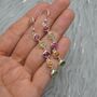 Mixed Tourmaline Sterling Silver Dangle Earrings, thumbnail 9 of 12