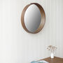 Round Wooden Wall Mirror Can Be Personalised, thumbnail 10 of 11