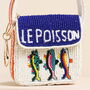 Beaded 'Le Poisson' Mini Handbag Keyring And Bag Charm, thumbnail 2 of 2