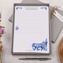 A5 Personalised Letter Writing Paper With Blue Tiger, thumbnail 1 of 4