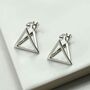 Sterling Silver Triangle Hoops, thumbnail 1 of 6
