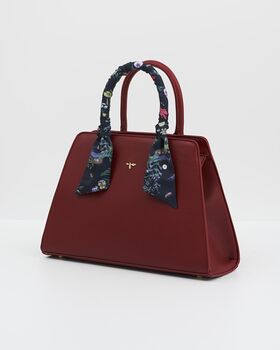 Wonderland Burgundy Structured Medium Tote, 6 of 6