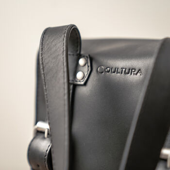 Nicco Crossbody Mini Backpack: Black Leather, 4 of 11